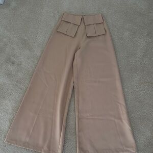 fabrik Extra Wide-Leg Tan Trousers